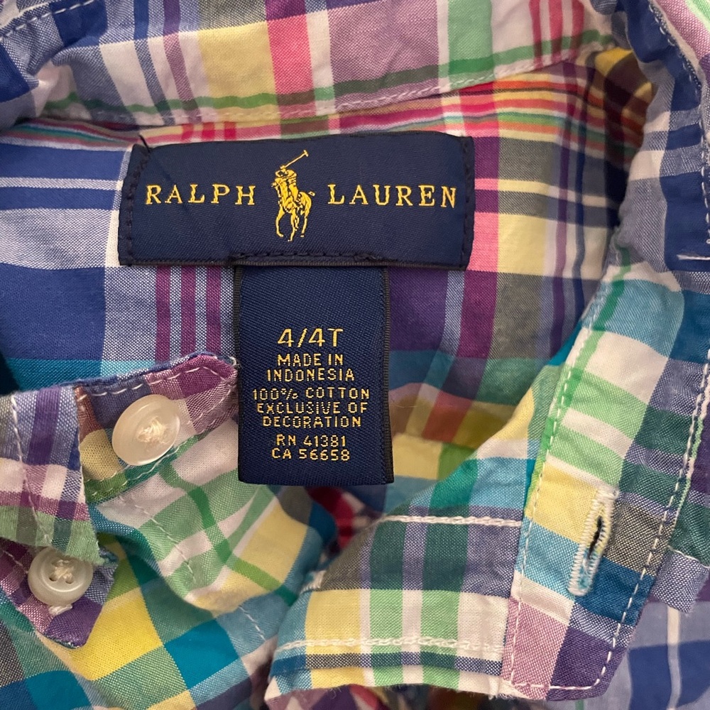 Ralph Lauren Boys 4/4T Button Down Shirt - Picture 3 of 4